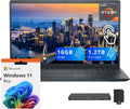 Dell Inspiron 15.6' FHD Touchscreen Laptop, AMD Ryzen 7 7730U, 16GB RAM, 1.2TB Storage(256GB SSD+1TB Docking Station Set), AMD Radeon Graphics, Number Pad, Webcam, Win 11 Pro, Black