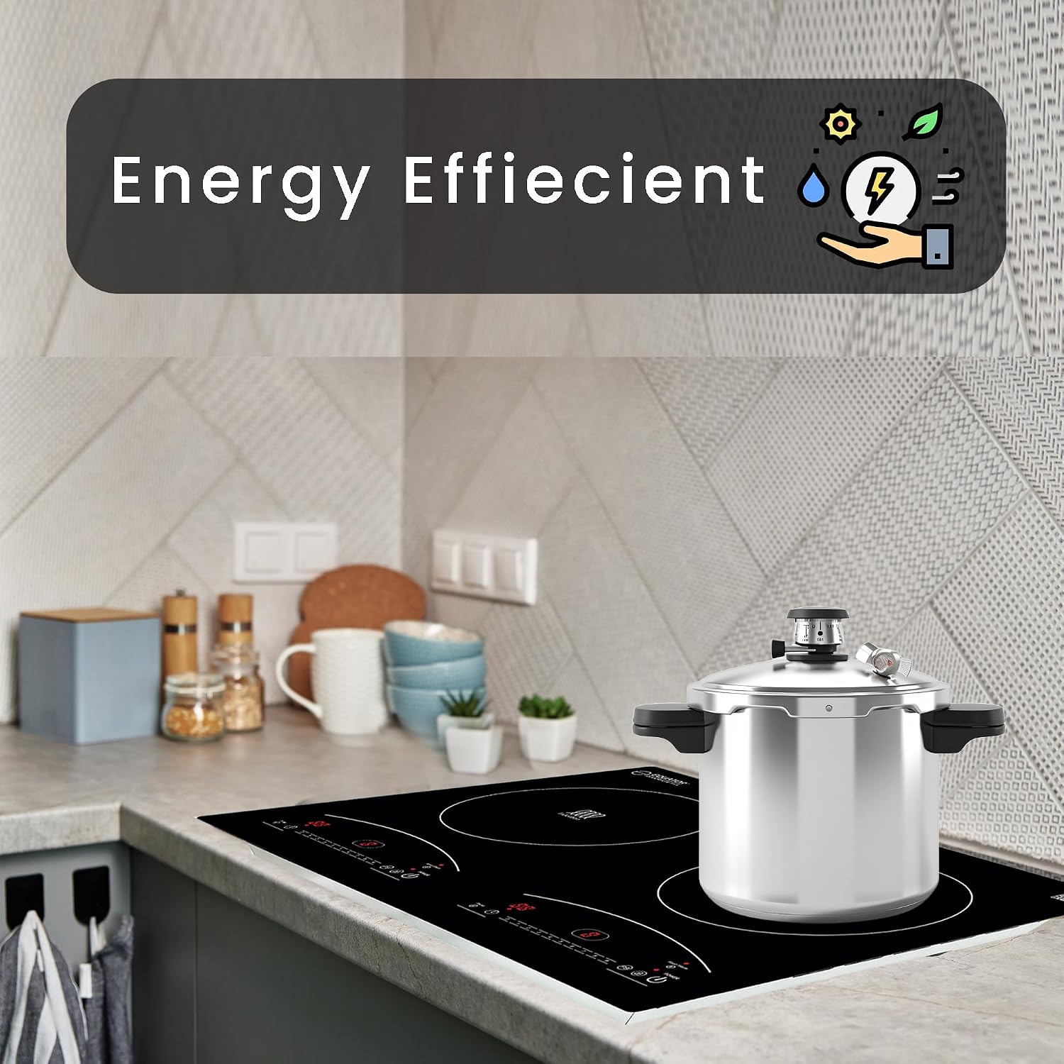 Equator 20-inch Electric Hybrid Cooktop with 1 Induction & 1 Ceramic Burners Dual Cooking Modes for Flexible, Fast, and Efficient Cooking Sleek Built-in Design