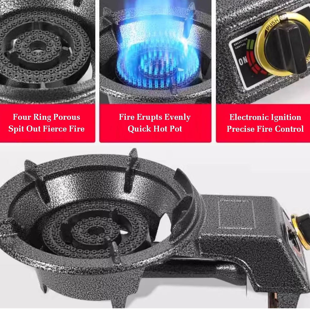 Gas Cooktop with 1 Burner,Portable Gas Stove,7.0KW Kitchen Counter Top Stove,with Flameout Protection,for Natural Gas/liquefied Petroleum Gas(NG)