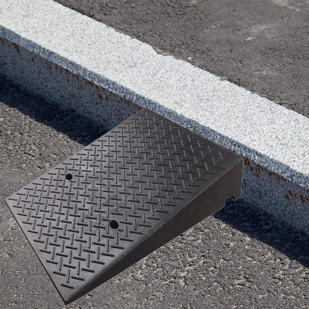Wheelchair Ramps, Raised Safe Non-Slip Rubber Threshold Transition Ramps for Wheelchairs, Motorized Scooters and Power Chairs(10cm/4in Rise)