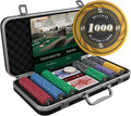 Bullets Playing Cards | Professional Poker Set Silvio | 300 Ceramic Poker Chips (10 g) with Premium Carrying Case – Casino Poker Set for Texas Hold'em