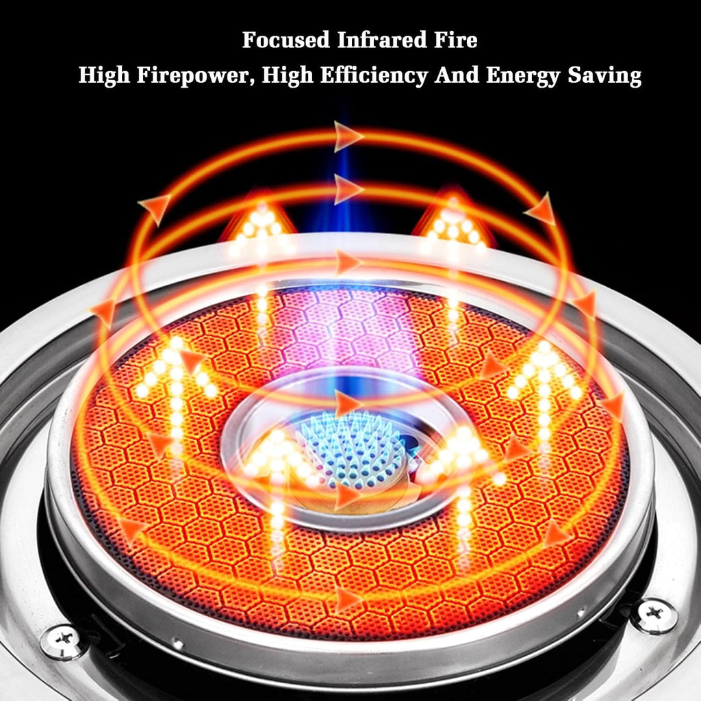 Gas Stove Single Burner,5.2KW Kitchen Counter Top Stove,Gas/LP Gas Conversion Stove,with Accidental Flameout Protection Device,for Home Kitchen(NG)