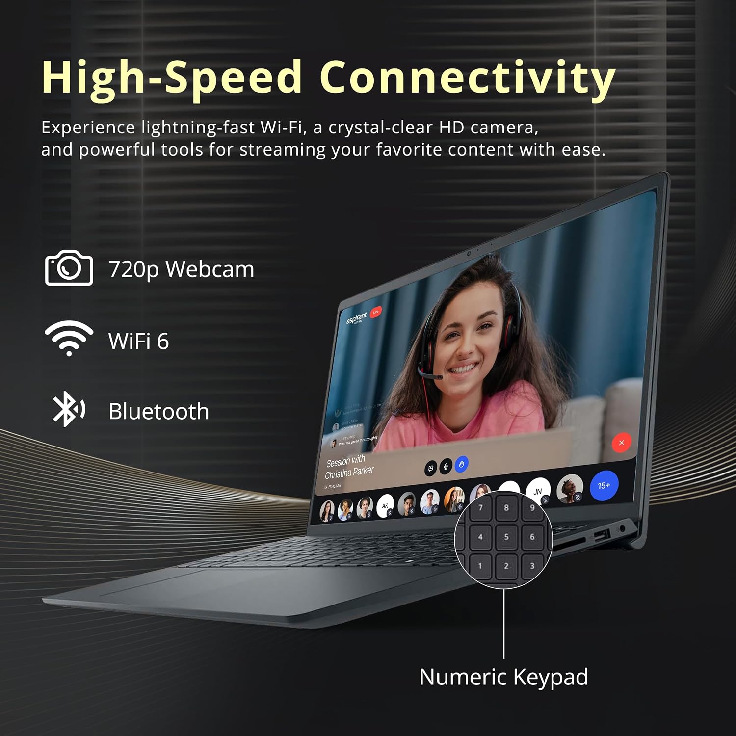 Dell Inspiron 15.6' FHD Touchscreen Laptop, Intel i5-1334U, 32GB RAM, 1.16TB Storage (1TB SSD + 160GB Docking Station Set), Intel UHD Graphics, Number Pad, 720p Webcam, Win 11 Pro, Black