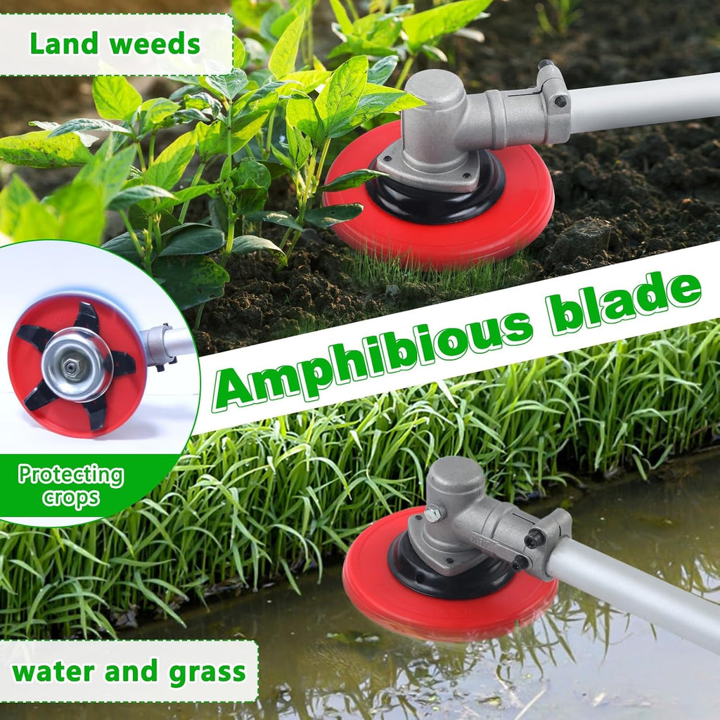 9 in 1 Gas Hedge Trimmer,Weed Eater Gas Powered Multi-Functional Trimming Tool 52CC 2-Cycle Weed Eater Wacker String Trimmer Brush Cutter Edger Pole Saw Weed Whacker Pruner with Extension Pole Orange