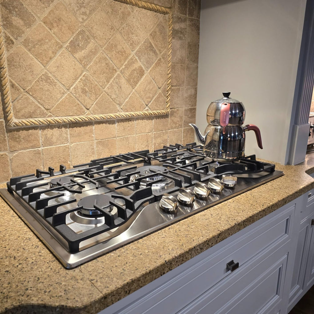 GASLAND Gas Cooktop 30 Inch, 5 Burners Propane Stovetop, Built-in NG/LPG Convertible Cooktops, Gas Countertop 120V Plug-in with Thermocouple Protection, 304 Stainless Steel Panel, CSA Certified