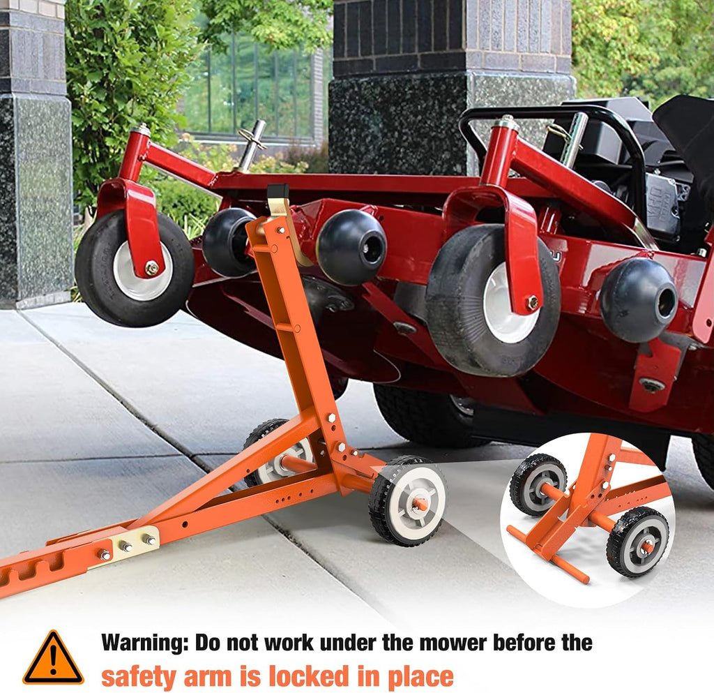 Heavy-Duty Commercial or Push Mower Jack, Lawn Mower Lift and Zero Turn Mower Lift that Lift Up to 800 lbs, for the Zero Turn Mower and Lawn Mower, Safer Blade Change, Foldable & Portable