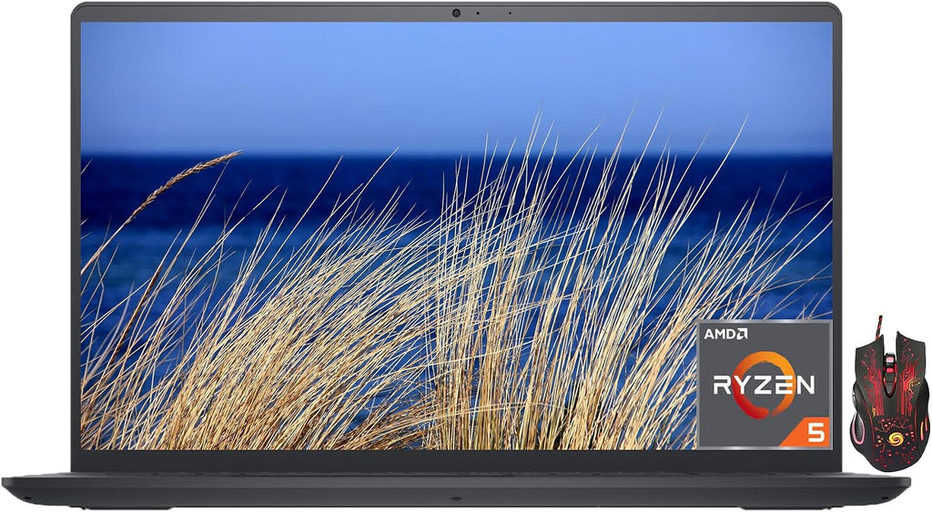 Dell 2024 Newest Inspiron 15 Business Laptop, 15.6' FHD Display, AMD Ryzen 5 5500U(6-core), 16GB RAM, 1TB SSD, AMD Radeon Graphics, Wi-Fi, Bluetooth, Windows 11 Home, with Gaming Mouse