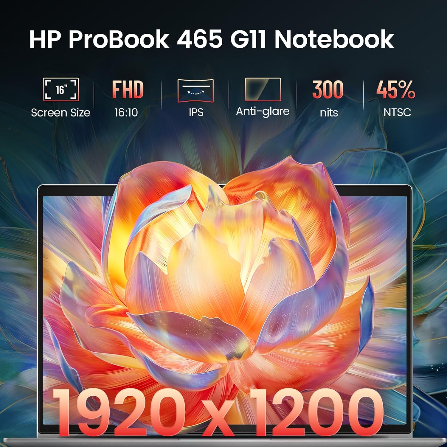 HP ProBook 465 G11 16' Business Laptop, AMD Ryzen 7 7735U (Beats Ultra 7 165U), AMD Radeon 680M, Fingerprint, Backlit KB, Copilot AI, FHD+ IPS Display, Wi-Fi 6E, Win 11 Pro(16GB DDR5 | 512GB SSD)