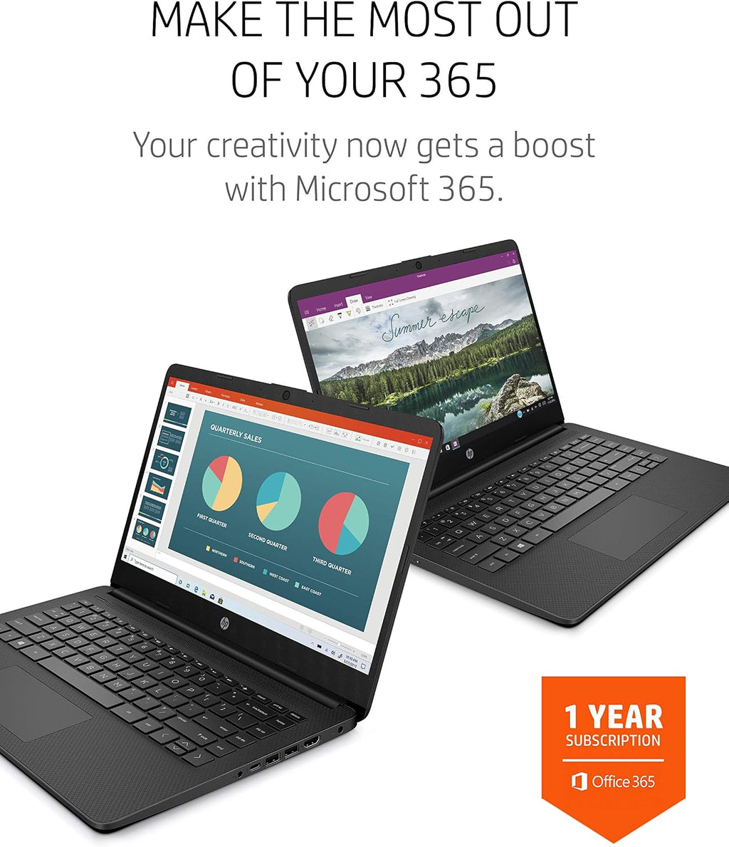 HP 14 Laptop, AMD 3020e, 4 GB RAM, 64 GB eMMC Storage, 14-inch HD Display, Windows 10 Home in S Mode, Long Battery Life, Microsoft 365, (14-fq0020nr, 2020)
