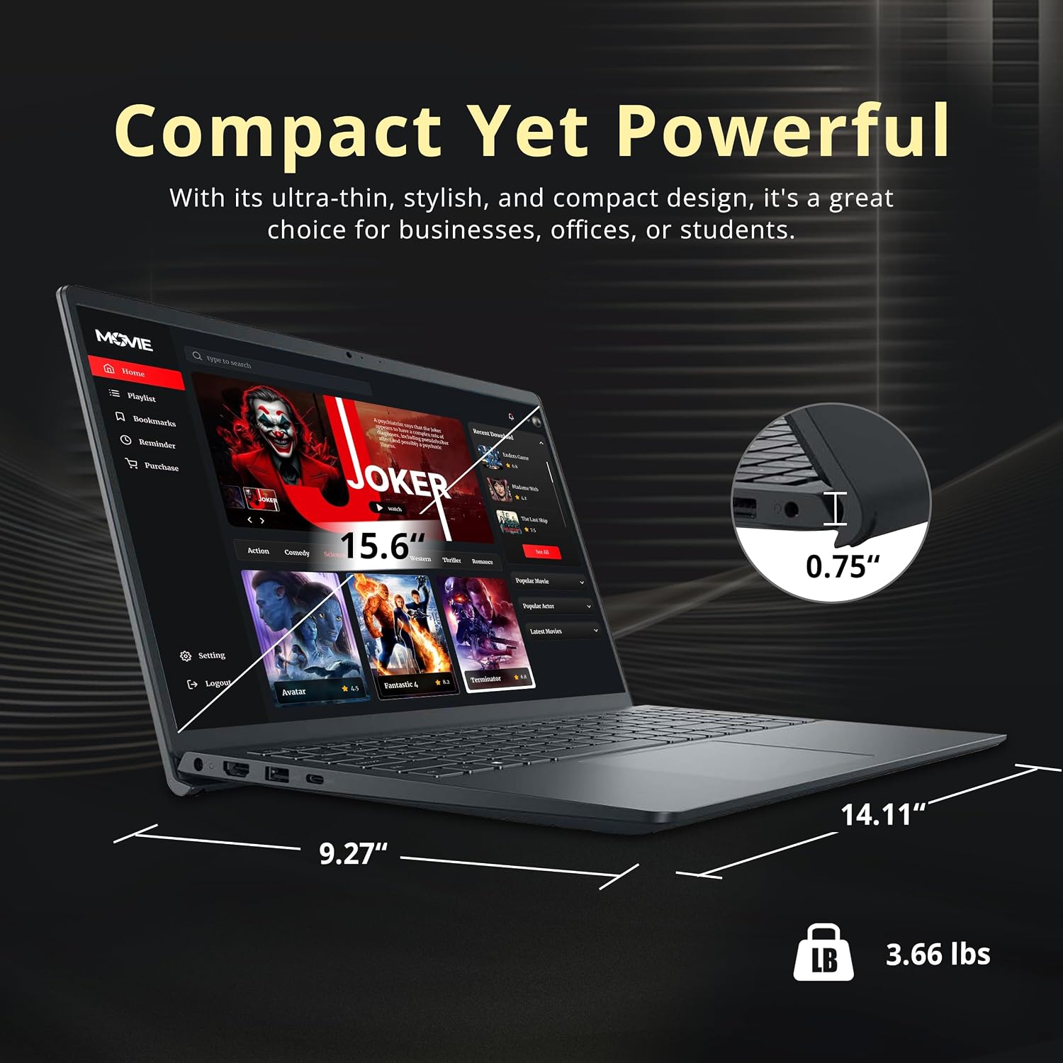 Dell Inspiron 15.6' FHD Touchscreen Laptop, Intel i5-1334U, 32GB RAM, 1.16TB Storage (1TB SSD + 160GB Docking Station Set), Intel UHD Graphics, Number Pad, 720p Webcam, Win 11 Pro, Black