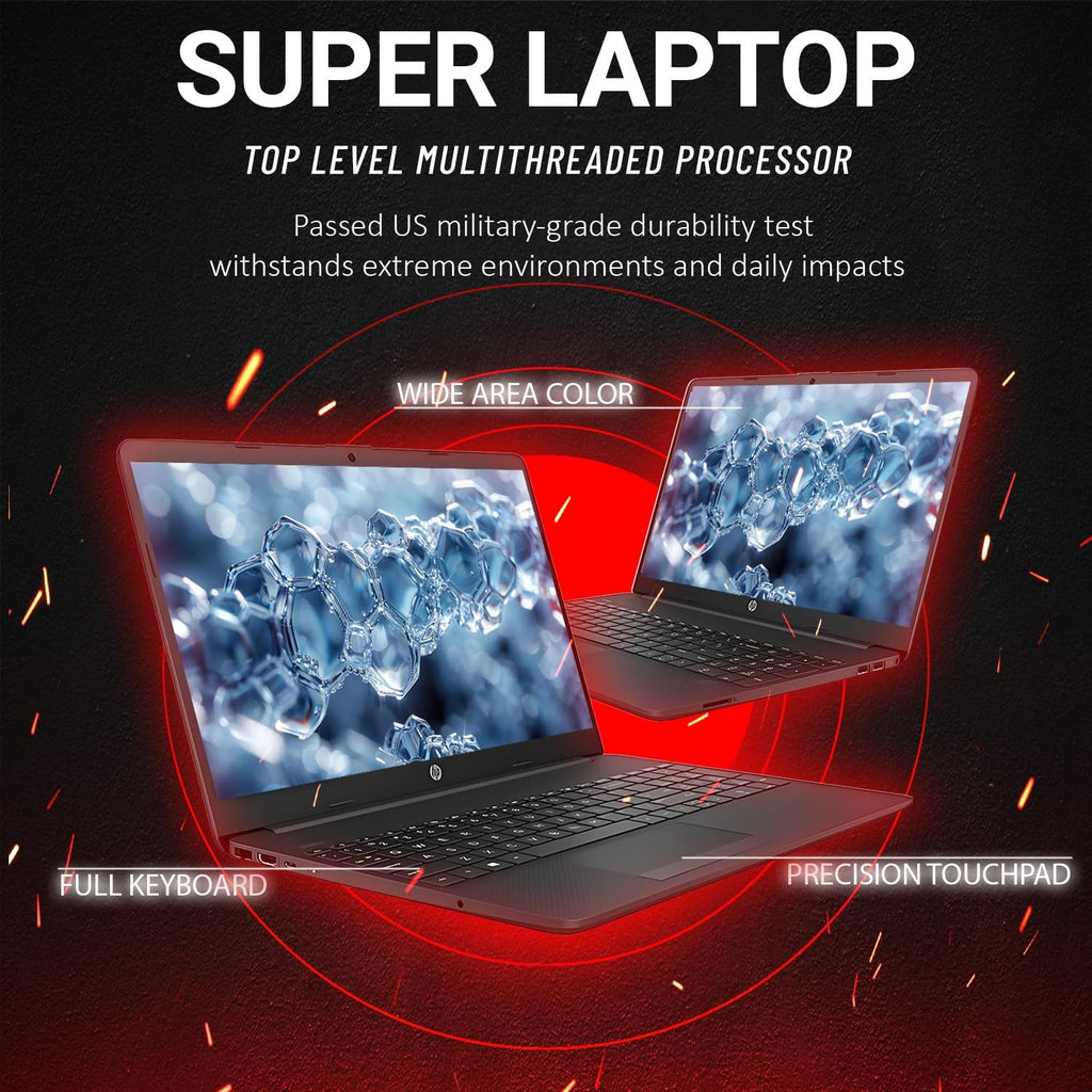 HP 2025 Latest 15.6' Business and Student Laptop, AMD Ryzen 5 7530U (Outperforms i7-1165G7), 32GB RAM, 2TB SSD, Ultra Quiet Design, Long Battery Life, Windows 11 Pro with Microsoft Office, WOWPC USB