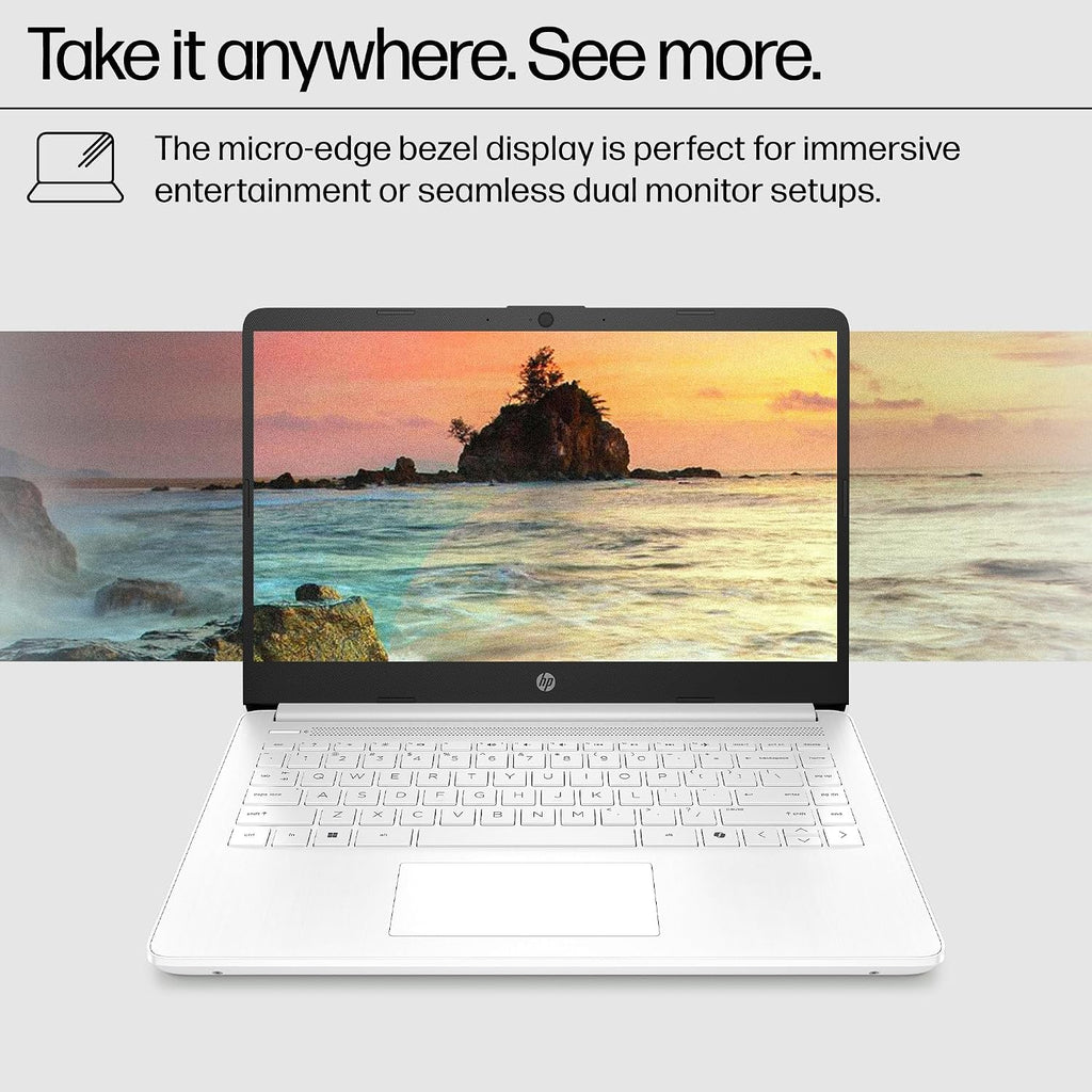HP 14' Ultra-Light Laptop for Student & Home (1-Year Office 365, Intel Celeron N4500, 4GB RAM, 192GB Storage (64GB + 128GB SD)) 12-Hr Long Battery Life, Webcam, Wi-Fi 6, Fast Charge, Win 11 Home in S