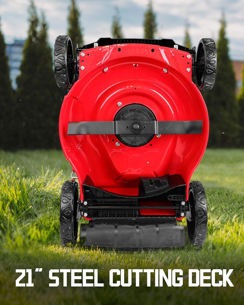 PowerSmart 40V 21' Cordless Push Lawn Mower with 2 x 4.0ah Batteries and Charger, up to 1/4 Acre (MB2400B)