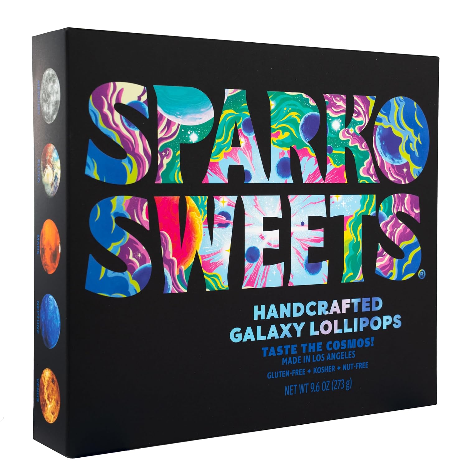 Sparko Sweets 100 Pieces Galaxy Lollipops Aurora Designs Bulk Individually Wrapped Event and Party Candy Favors, Handcrafted in USA, 7 Pound