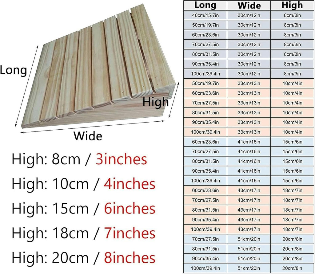 Threshold Ramp, Curb Ramp, Stairs Ramps for Wheelchairs for Home, Wooden Doorway Threshold Ramp Rise, Indoor Outdoor Garden Door Ramp/Slope