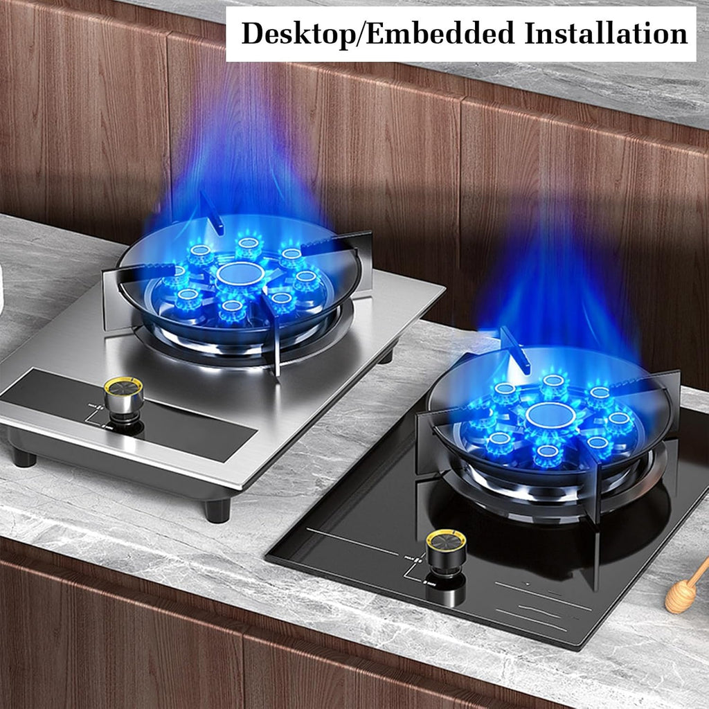 Portable Gas Stove with 1 Burner,5.2KW Gas Cooker,Kitchen Counter Top Stove,with Flameout Protection,for Home Kitchen(LPG)