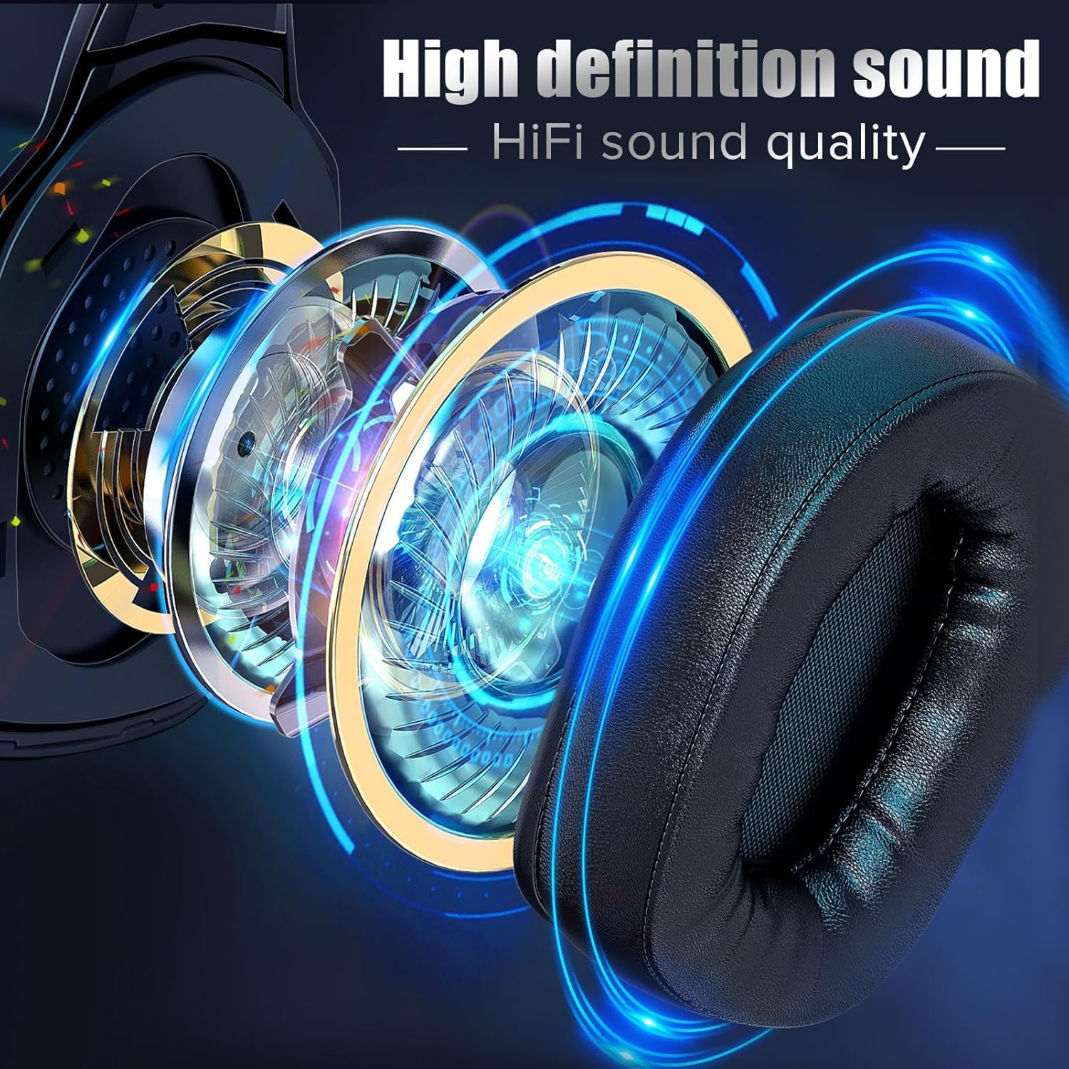 Retekess TA004 Silent Disco Headphone System, Wireless Silent Disco LED Light Headphones, 3 Channels, Hi-Fi Sound Quality, Silent Party Headphones for DJ, Music Events, Festivals (10 Pack)