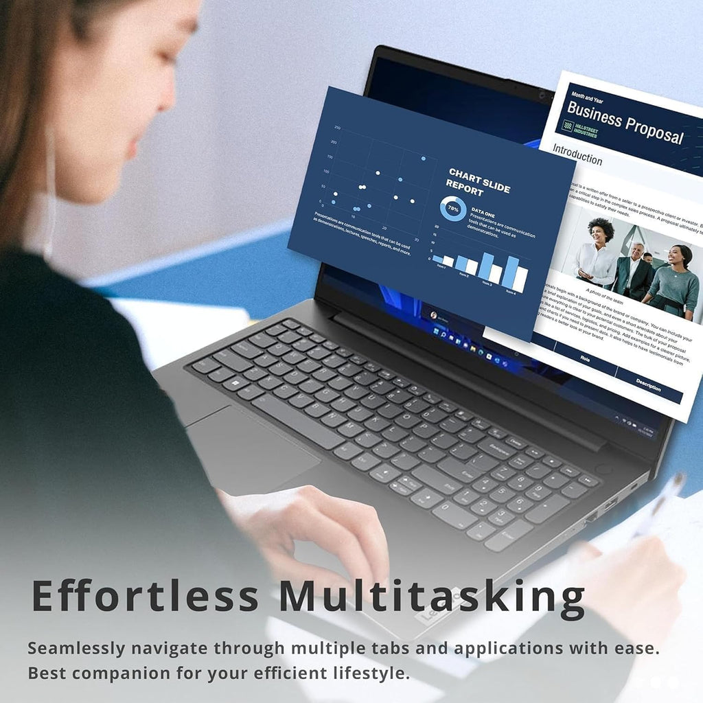 Lenovo V15 AI-Powered Business Laptop • Copilot Ready • 32GB RAM • 2TB PCIe SSD • 15.6 FHD Display w/Low-Blue Light • HDMI • Long Battery Life • Intel Processor • Ethernet Port • Win 11 Pro