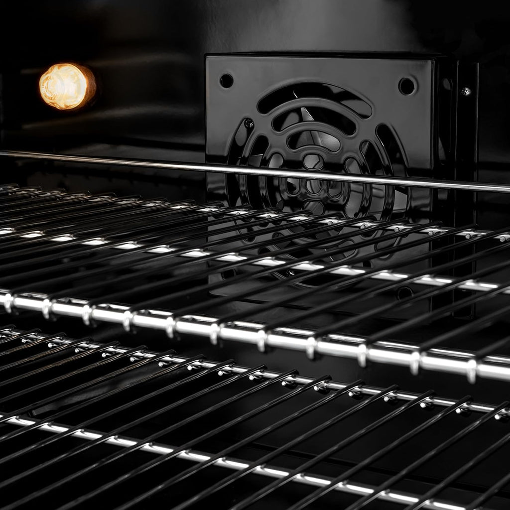ZLINE Autograph Edition 30 in. 4.2 cu. ft. Paramount Induction Range with 4 Element Cooktop and Electric Convection Oven in Black Stainless Steel with Polished Gold Accents (SINRBZ-30-G)