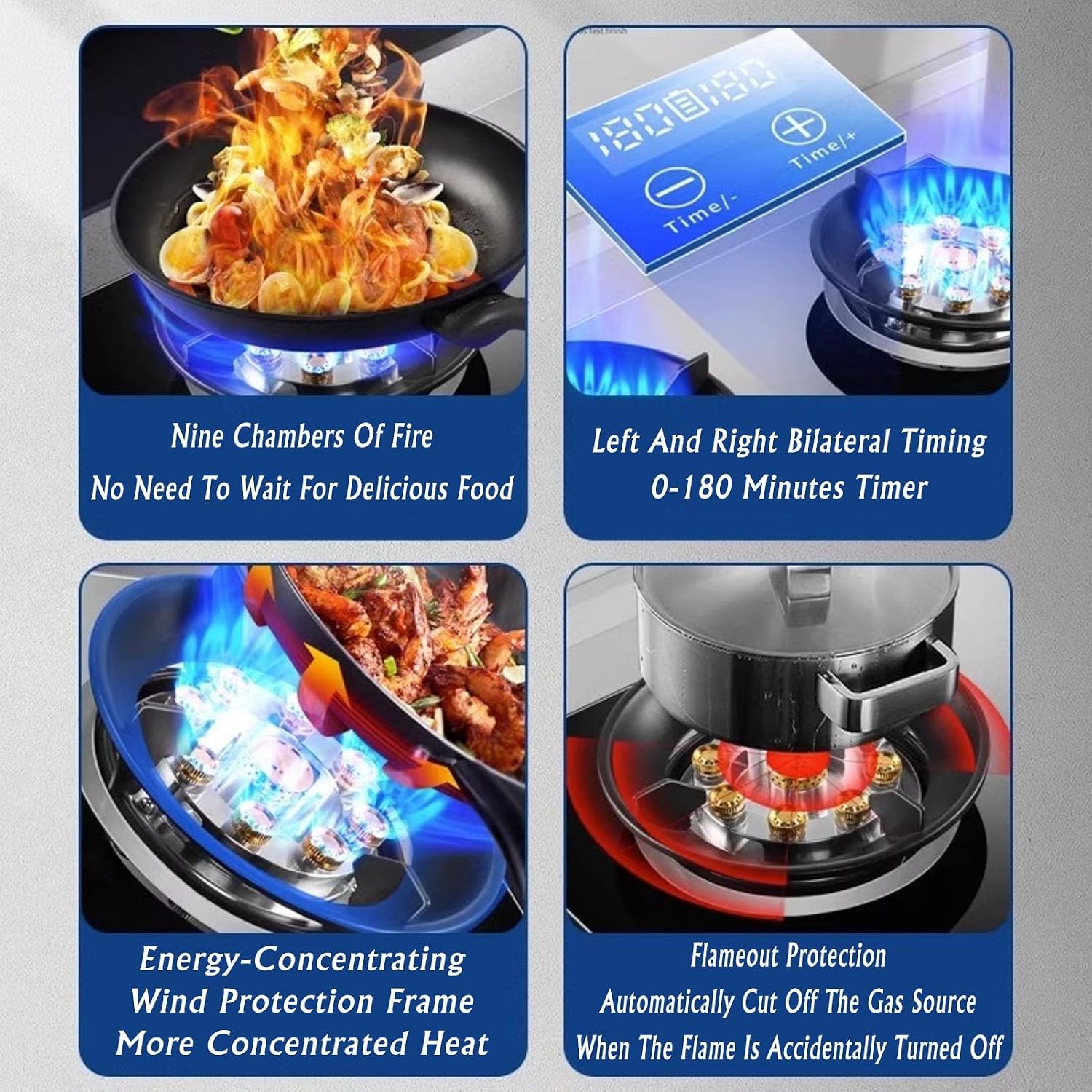 Propane Stove,2 Burners Portable Propane Stove,tempered Glass Gas Cooktop,Maximum 17742.4BTU Suitable for Home Kitchens and Dining Rooms (Color : LPG)