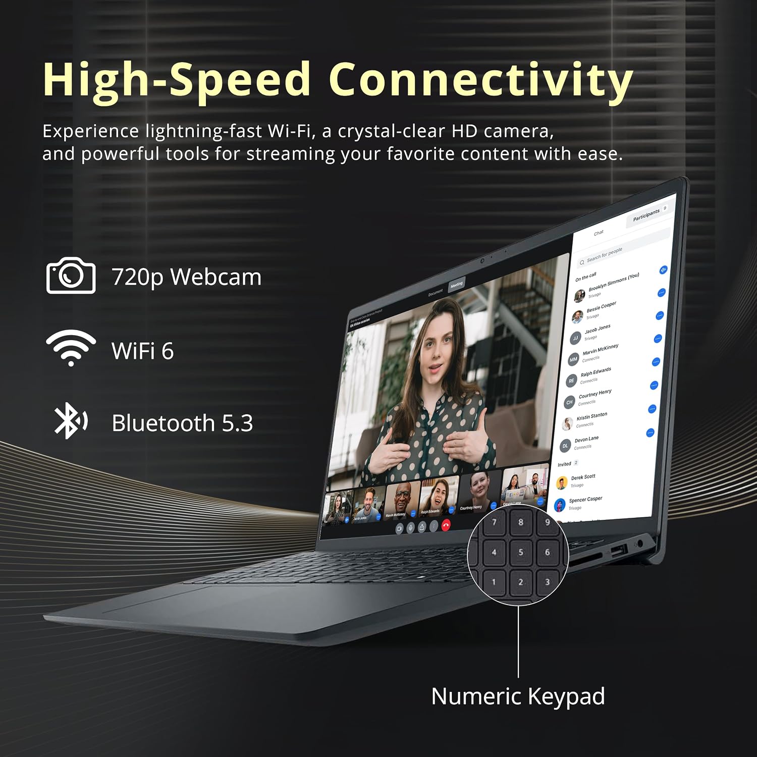 Dell Inspiron 15.6' FHD Touchscreen Laptop, Intel i7-1355U, 64GB RAM, 3TB Storage (2TB SSD+1TB Docking Station Set), Intel UHD Graphics, Numeric Keypad, 720p Webcam, Wi-Fi 6, Win 11 Pro, Black