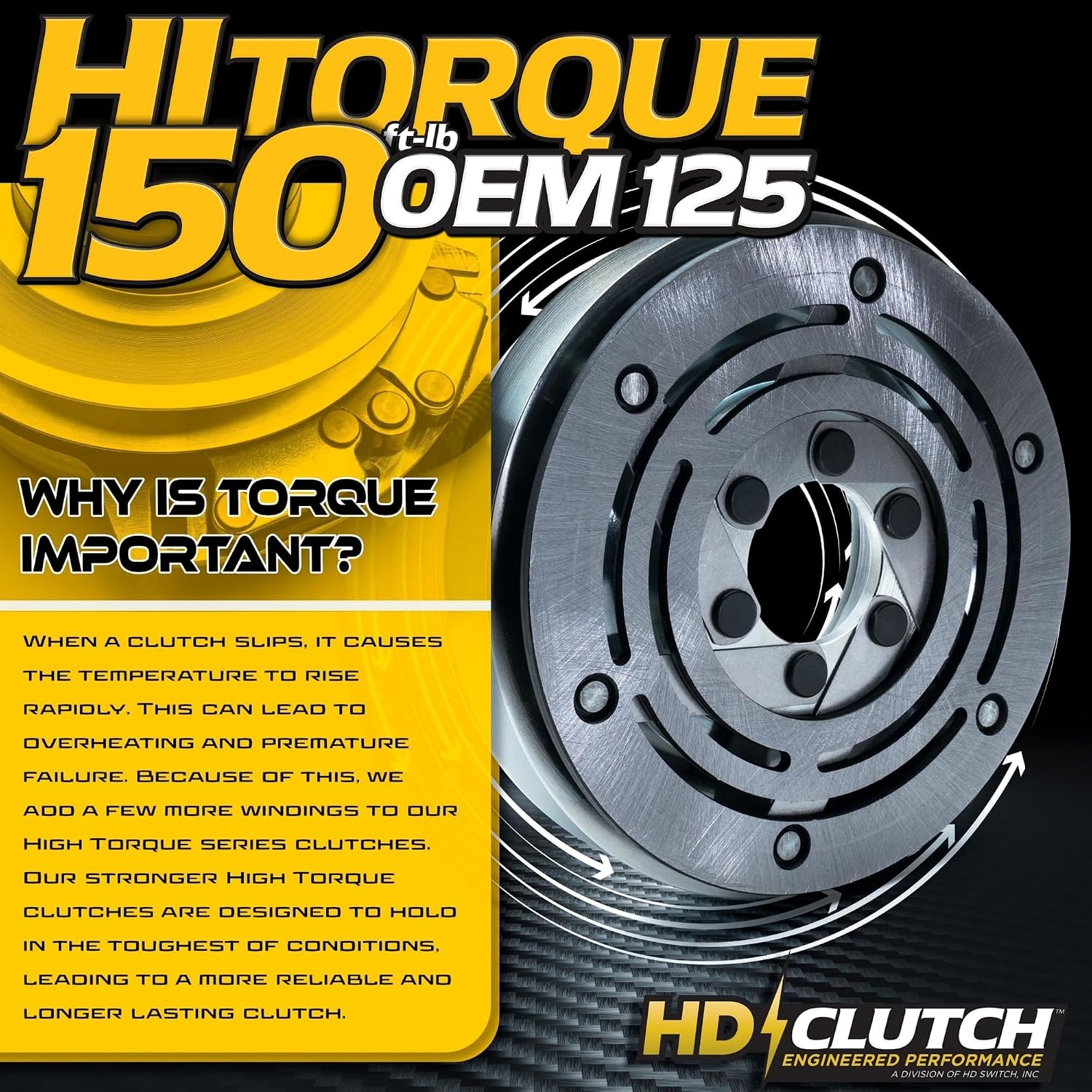 High Torque 150ftlb (OEM 125) BIGBearing PTO Clutch AM126100 for John Deere GT225 GT235 GT245 GX255 LT190 SST15 SST16 SST18 LX255 LX266 LX277 LX279 LX280 LX288 LX289 Warner 5219-221 5219-1 5219-11