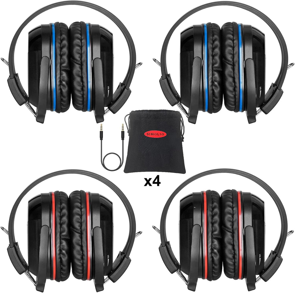 SIMOLIO Wireless IR Headphones for Car DVD and Bluetooth Headphones for Kids, Infrared Headsets Compatible with Honda Odyssey & uConnect VES & Dodge Grand Caravan & Chevy Suburban 2006-2022