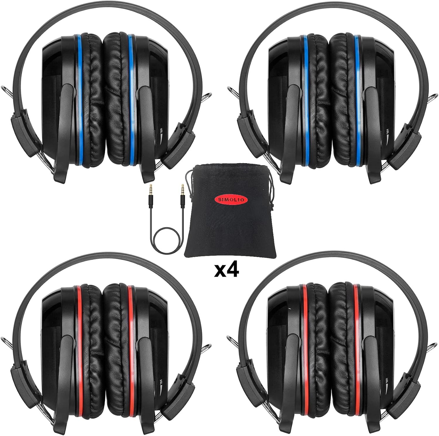 SIMOLIO Wireless IR Headphones for Car DVD and Bluetooth Headphones for Kids, Infrared Headsets Compatible with Honda Odyssey & uConnect VES & Dodge Grand Caravan & Chevy Suburban 2006-2022