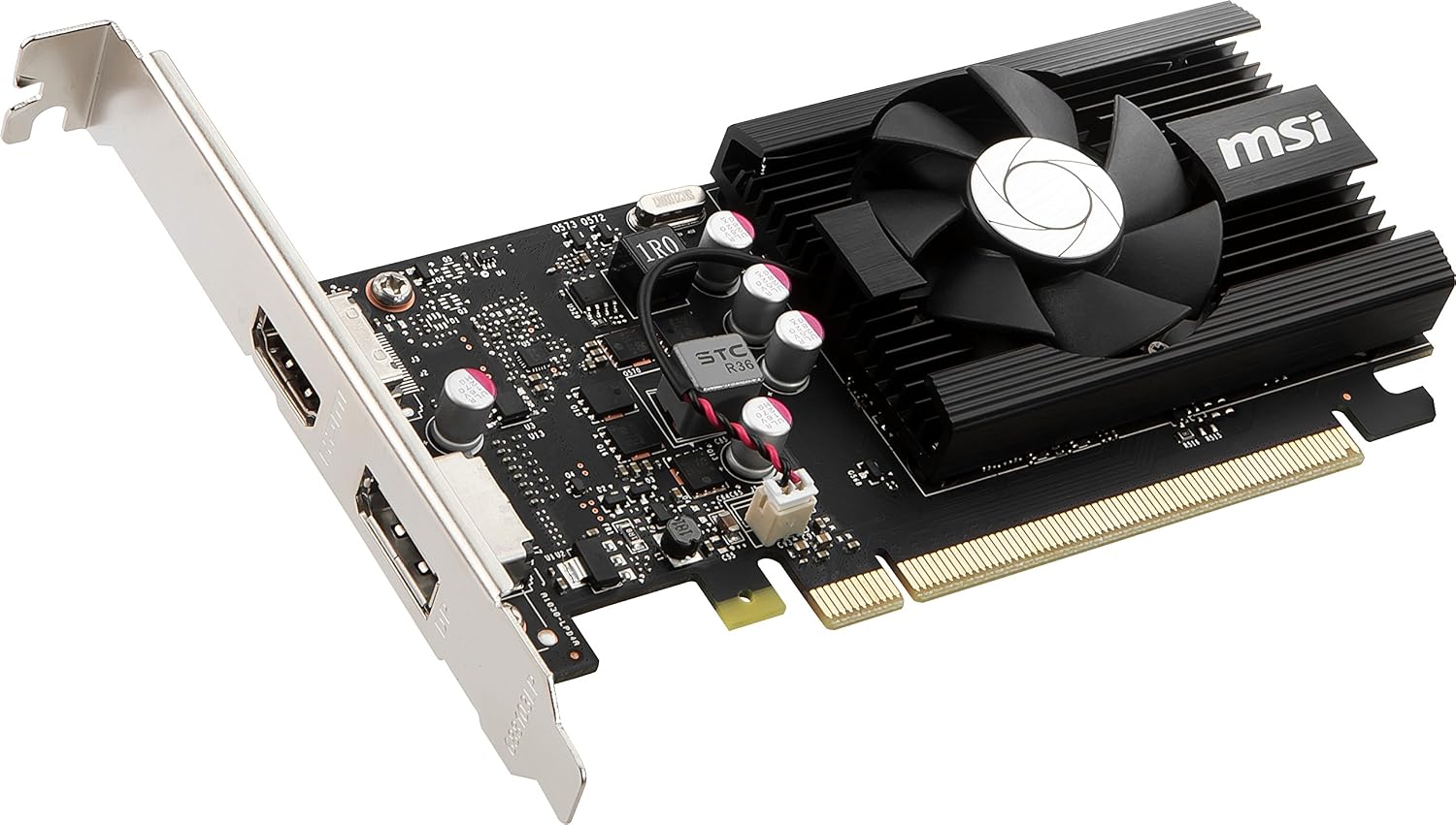 msi Gaming GeForce GT 1030 4GB DDR4 64-bit HDCP Support DirectX 12 DP/HDMI Single Fan OC Graphics Card (GT 1030 4GD4 LP OC)