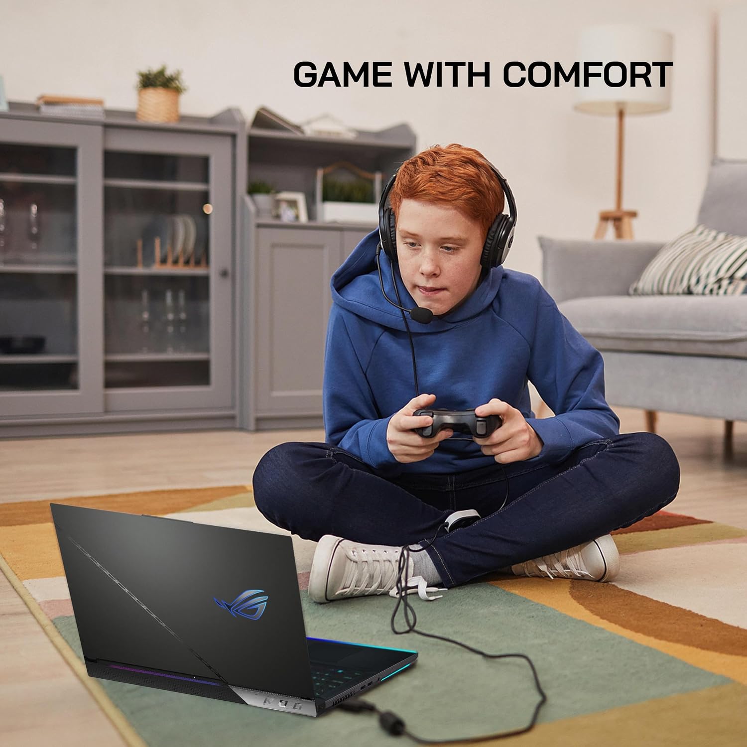 ASUS ROG Strix G17 Gaming Laptop, 17.3' QHD 240Hz Display, AMD Ryzen 9 7845HX, GeForce RTX 4060, 16GB DDR5 RAM, 1TB PCIe SSD, RGB Backlit Keyboard, Win 11 Pro, Gray, 32GB Hotface USB Card (Renewed)
