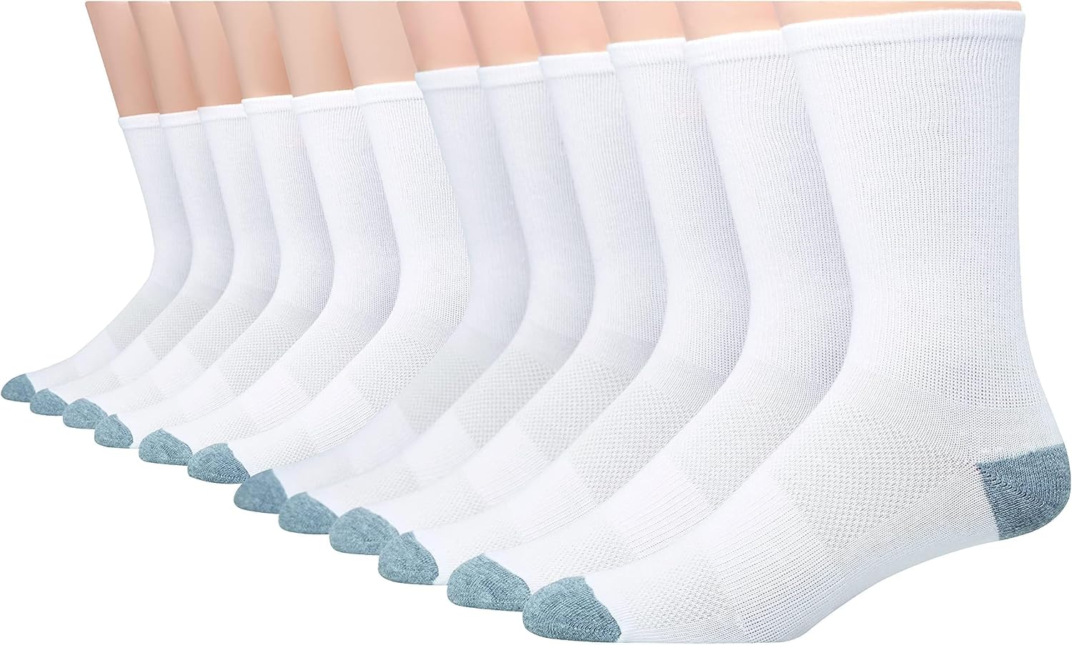Hanes Men's Socks, Active Cool X-temp Lightweight Moisture-wicking Cushioned Ankle, Crew and No Show, 12 and 14 Pair Packs