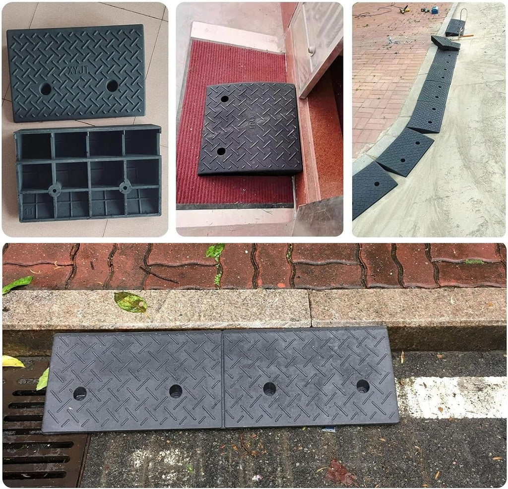 Rubber Ramps Portable Kerb ramp, Threshold, Suitable for doorways, wheelchairs, Cars, Electric Scooters(9 cm/3.5 inch)