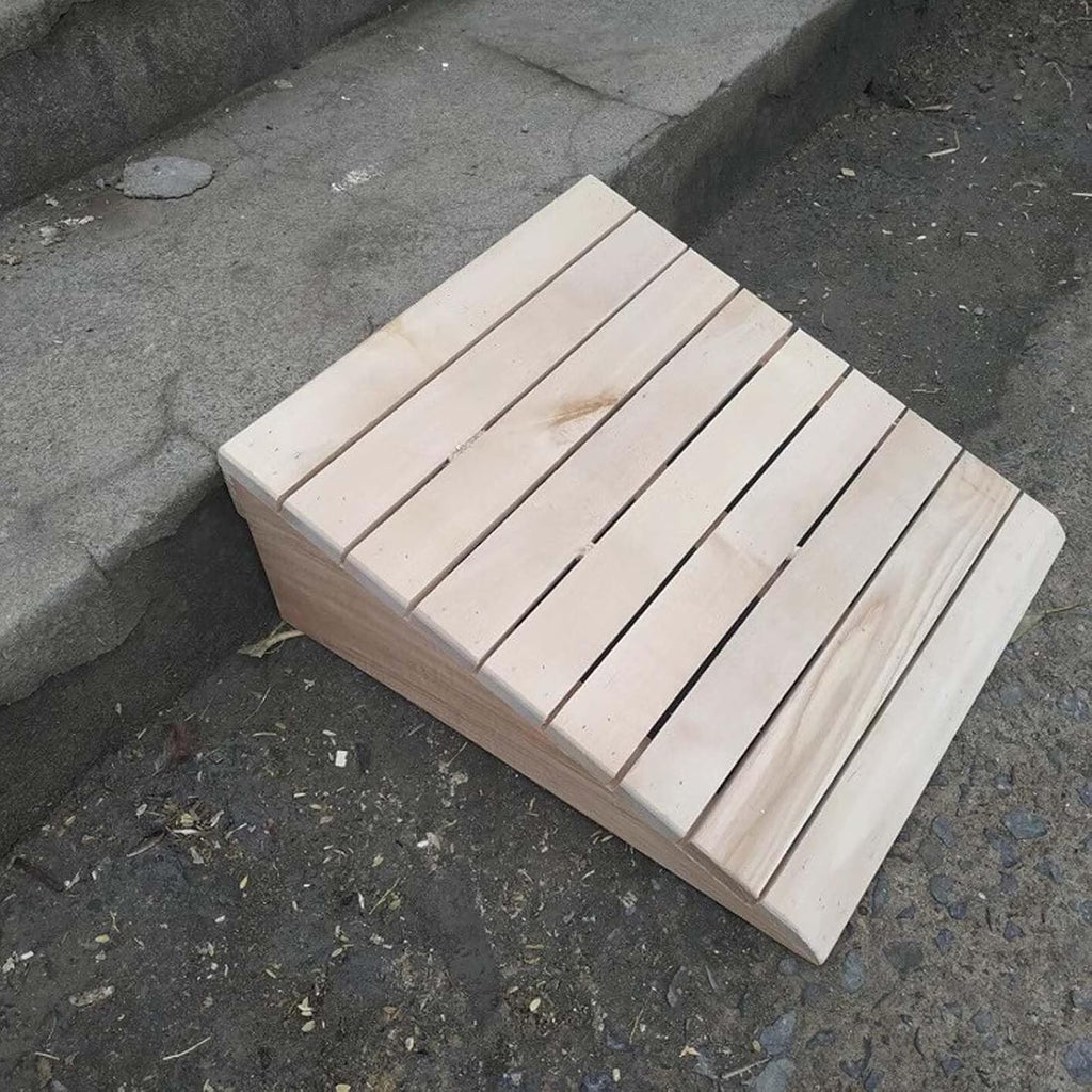 Threshold Ramp 31.5x12x3in, Front Door Entry Ramp, Wooden Portable Wheel Chair Ramp, Threshold Ramps for Doorways, Sturdy Wood Structure, for Home/Front Door/Yard/Patio/Entry