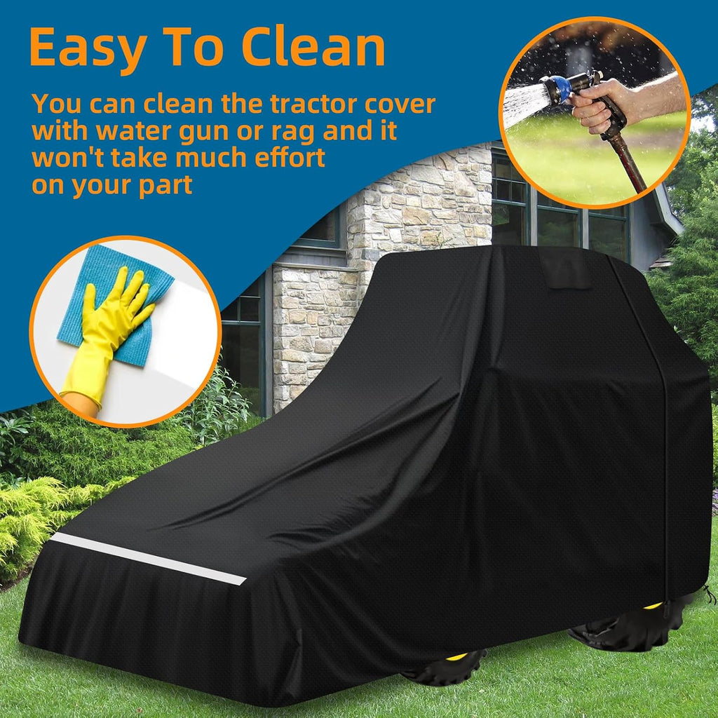 Tractor Cover Large,600d Oxford Cloth for John Deere 1,2,3 Series 1025r 2320 2720 3520, Kubota and Mahindra with Backhoe,Waterproof Uv Resistant & Dustproof, (189 L X 76 W X 86 H in)