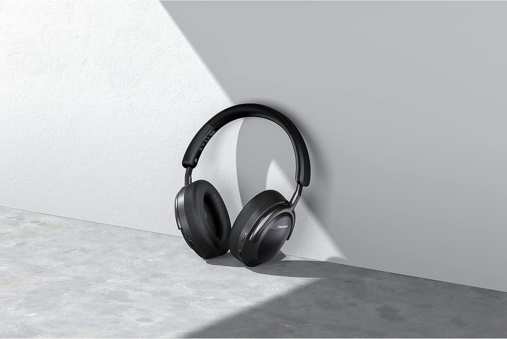 Saramonic SR-BH900 | Advanced Wireless Bluetooth 5.0 ANC and CVC 8.0 Noise-Cancelling Over-Ear Headphones with 40mm Drivers and Leather Earpads