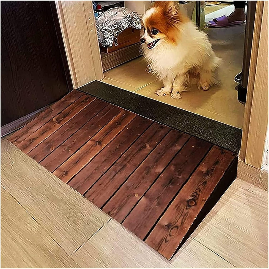 Wooden Threshold Ramp，Portable Wheelchair Ramp for Steps 4' 7' 8' 10' 12' Rise, Lightweight Wooden Entry Ramp/Slope for Outdoor Stair Step (Size : 90x70x20cm)