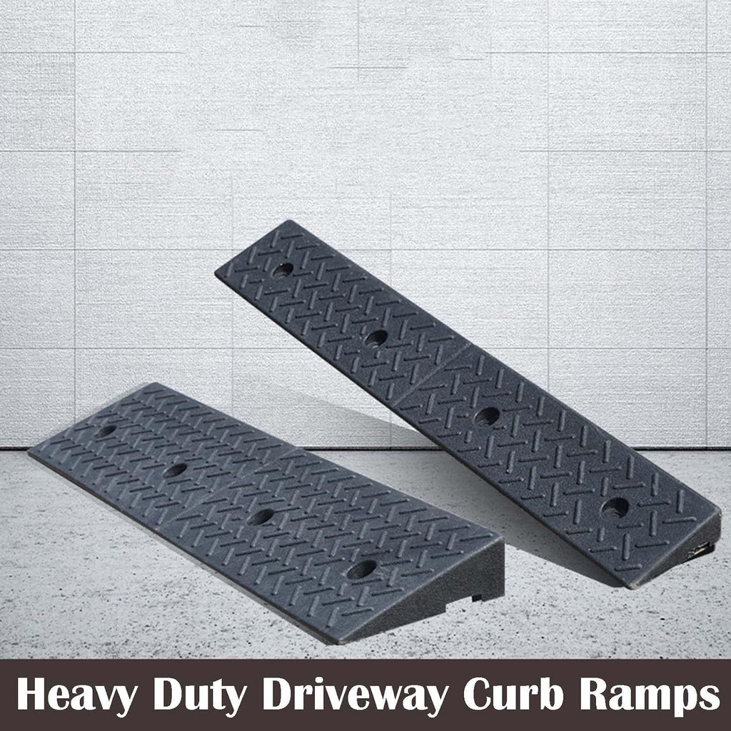 39x12x4.7 in Rubber Threshold Ramp, Rubber Curb Ramps Driveway Threshold Ramps, Portable Lightweight Curb Ramps for Sidewalk, Loading Dock, Driveway Kerb Ramp, Wheelchair,