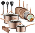NutriChef 14-Piece Pots and Pans Set Non Stick – Induction Cookware Set, PFAS-Free Nonstick Cookware for All Cooktops, Includes Kitchen Utensils