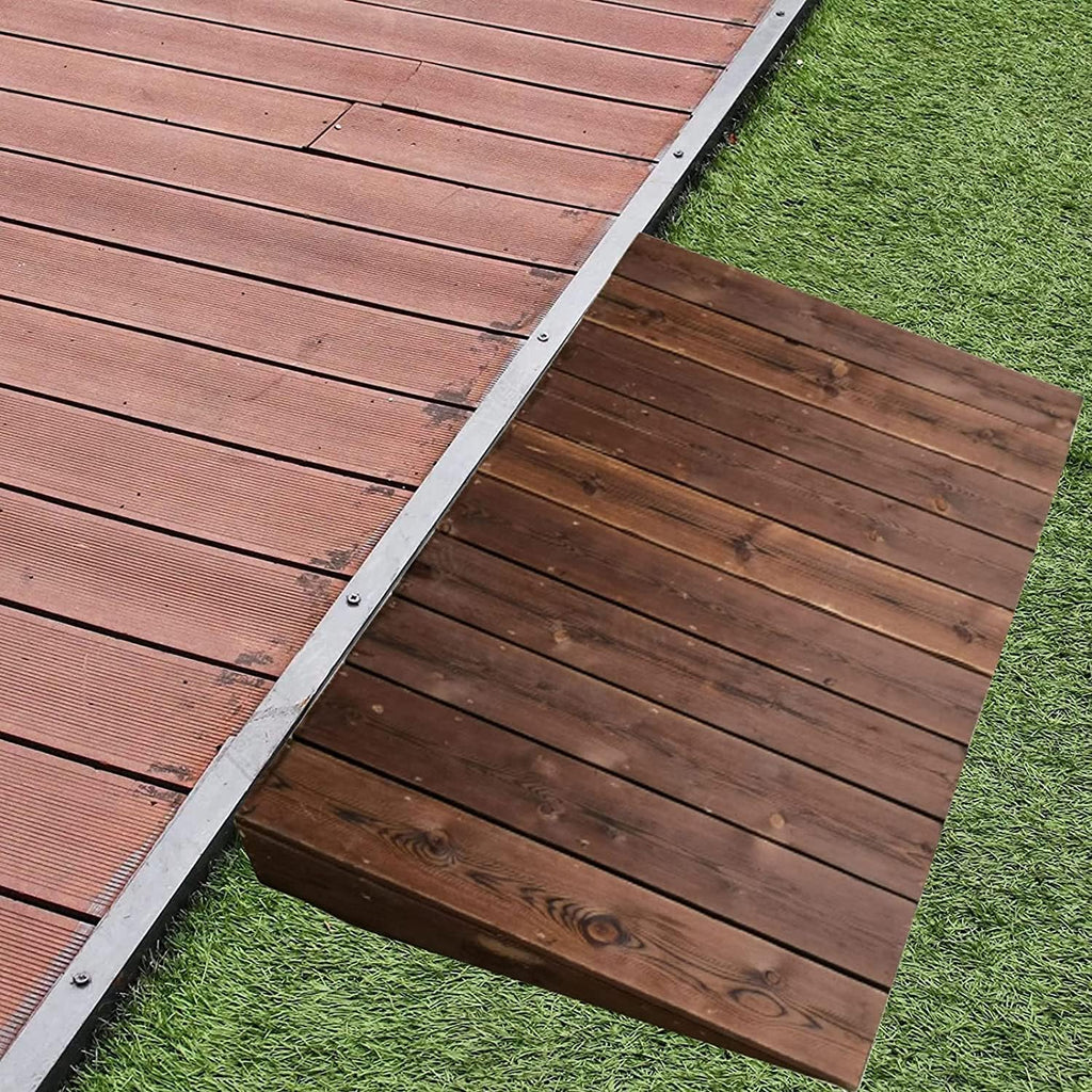Wooden Threshold Ramps for Doorways, 4inch/7inch/8inch Rise Portable Wheelchair Ramps, Non Slip Entry Ramps for Indoor Outdoor (Size : 90x70x20cm)