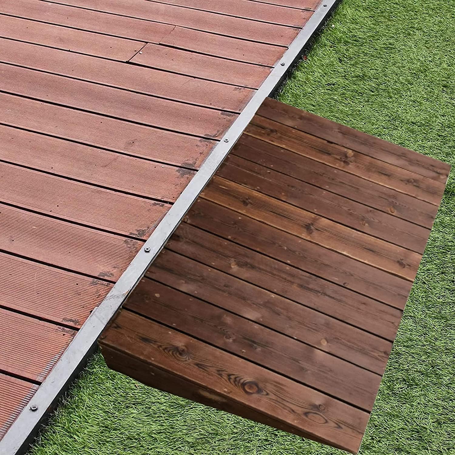 Wooden Threshold Ramps for Doorways, 4inch/7inch/8inch Rise Portable Wheelchair Ramps, Non Slip Entry Ramps for Indoor Outdoor (Size : 60x70x18cm)