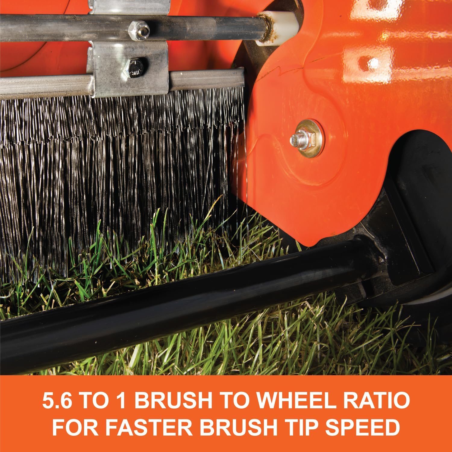 Agri-Fab 45-0492 44' Tow-Behind Lawn Sweeper, 28 cu. ft Hopper Bag Capacity; Leaf & Grass Catcher, with Adjustable Brush Height and Dump From Seat Handle