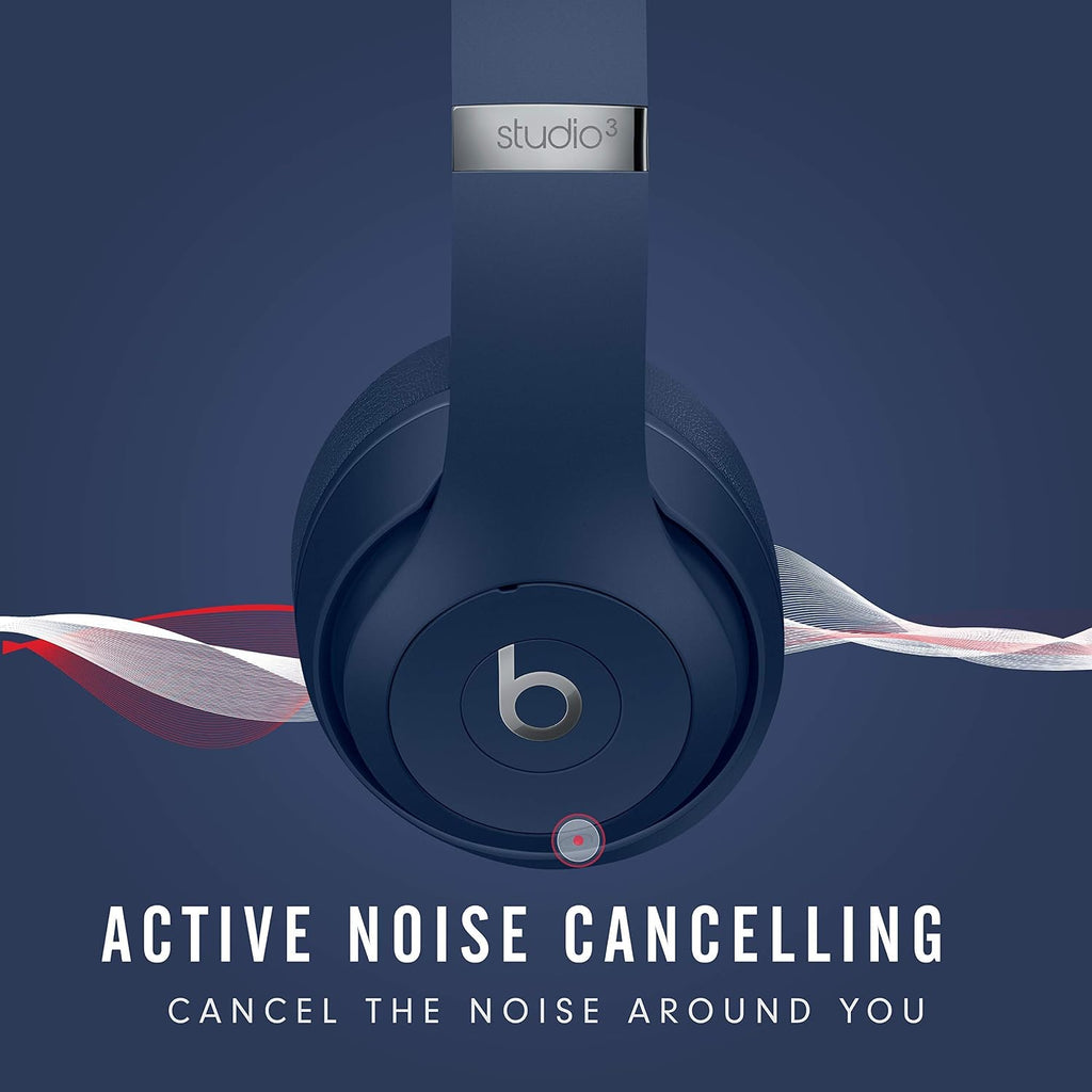 Beats Studio3 Wireless Bluetooth Headphones - Blue/Core (Renewed)