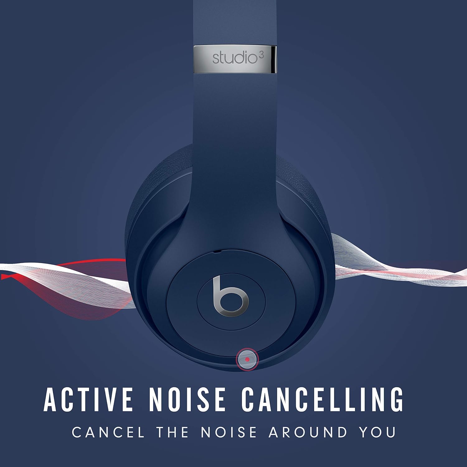 Beats Studio3 Wireless Bluetooth Headphones - Blue/Core (Renewed)