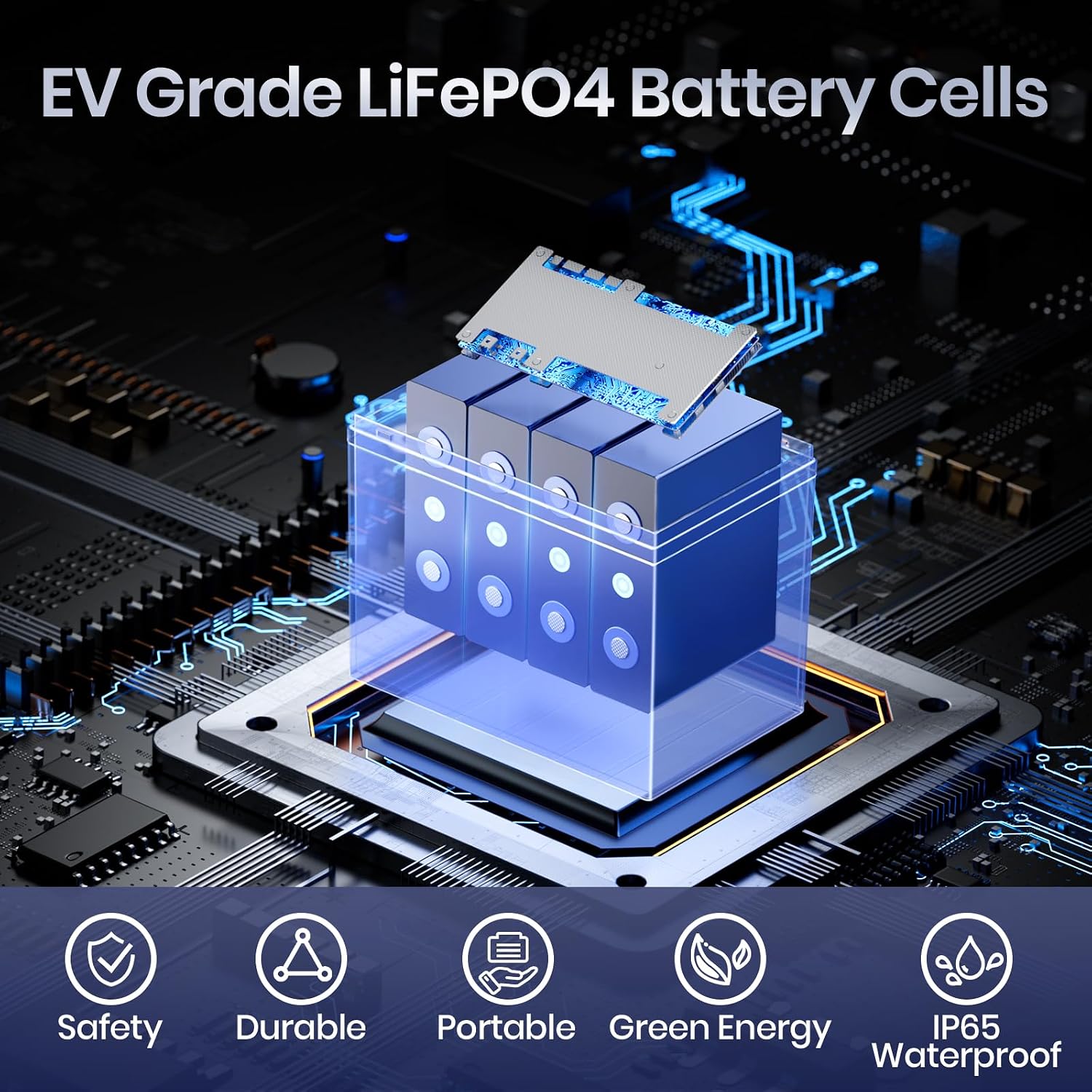 12V 100Ah RV LiFePO4 Lithium Battery- BCI Group 24, Timeusb Deep Cycle LiFePO4 Battery Built-in 100A BMS, 1280Wh, Max.15000 Cycles, 10-Year Lifespan for RV, Solar, Trolling Motor, Marine