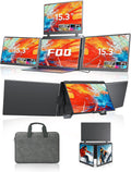 15.3' Laptop Screen Extender, FHD 1200P IPS Portable Monitor for Laptop, Triple Screen Quad Monitor for 13-17.3' Laptops, Compatible with Win and Mac OS(M1/M2/M3/M4/M5)-S980 Pro