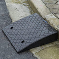 Driveway Curb Transition Ramp Threshold for Indoor Outdoor, 3.5/4/4.5/5 Inches Rise Heavy Duty Rubber Bridging Entry Ramp, Easy to Install (OneColor 10cm/4in Rise)