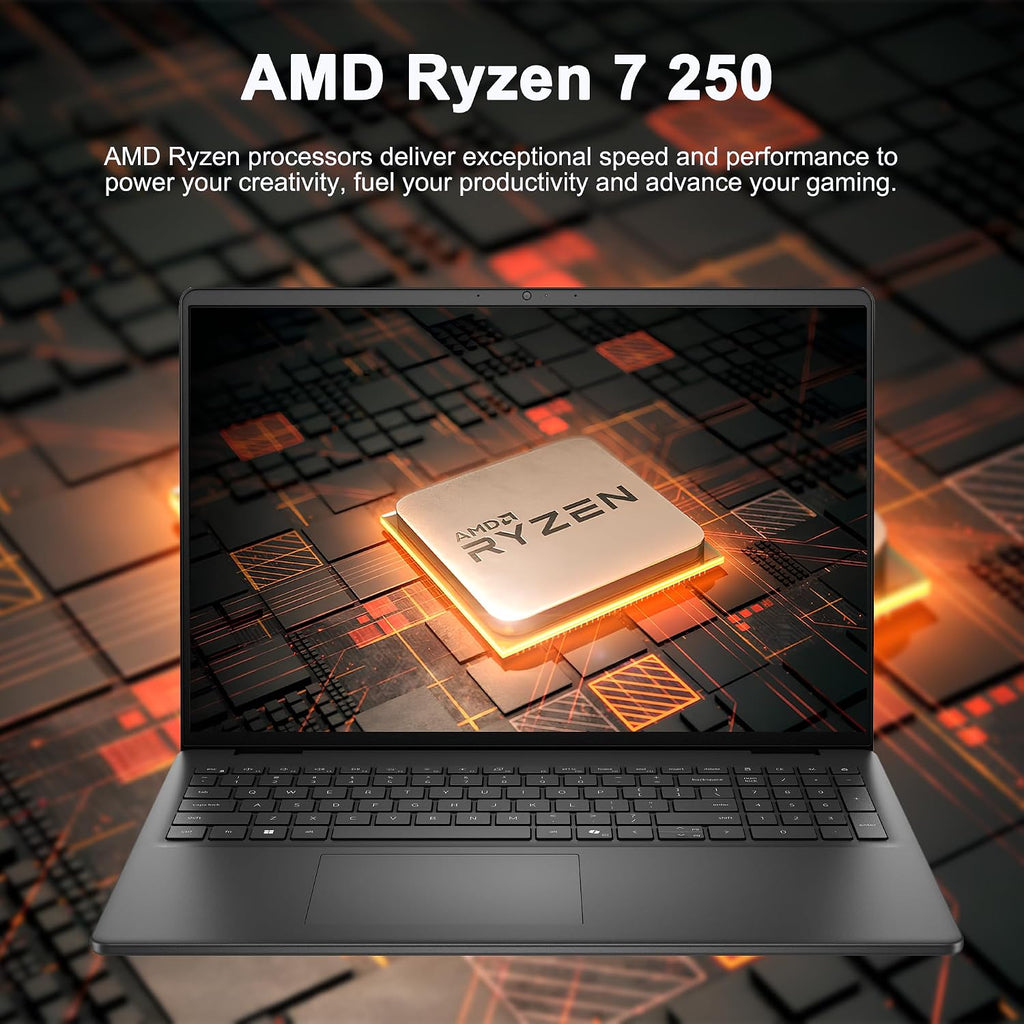 Dell 16 Laptop 16' WUXGA Touchscreen AMD 8-core Ryzen 7 250 32GB DDR5 2TB SSD Backlit ExpressCharge Wi-Fi6 for Creator Designer Business Professional Work Win11Pro