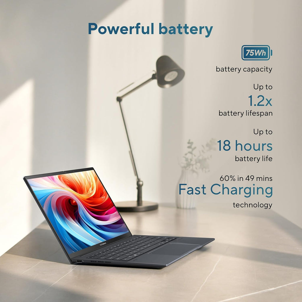 ASUS Zenbook 14 OLED Touchscreen AI PC Laptop,14' FHD+, Intel Core Ultra 7 255H (> i9-13900H), 16GB DDR5 RAM, Backlit, 2x Thunderbolt 4, Wi-Fi 7, IST Computer Customized 512GB/1TB/2TB SSD, Win 11 Pro