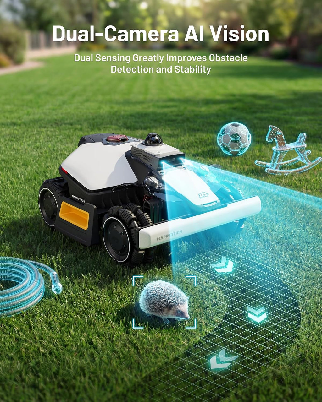 (2026 Upgrade) Mammotion LUBA mini 2 AWD 1500H Robot Lawn Mower, for 0.37 Acres, 360° LiDAR+Dual-Camera AI Vision, 80% Slope, DropMow, 20 Multi-Zone Management, Cutting Height 2.2'-4.0'