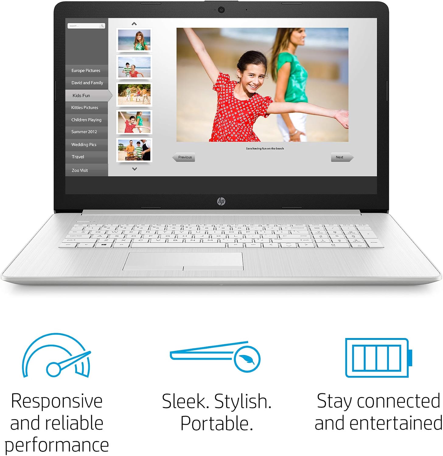 2020 New HP 17-by3063st 17.3' HD+ Display Notebook, Intel i3-1005G1, 8GB Memory, 128GB SSD + 1TB Hard Drive, Windows 10, Silver